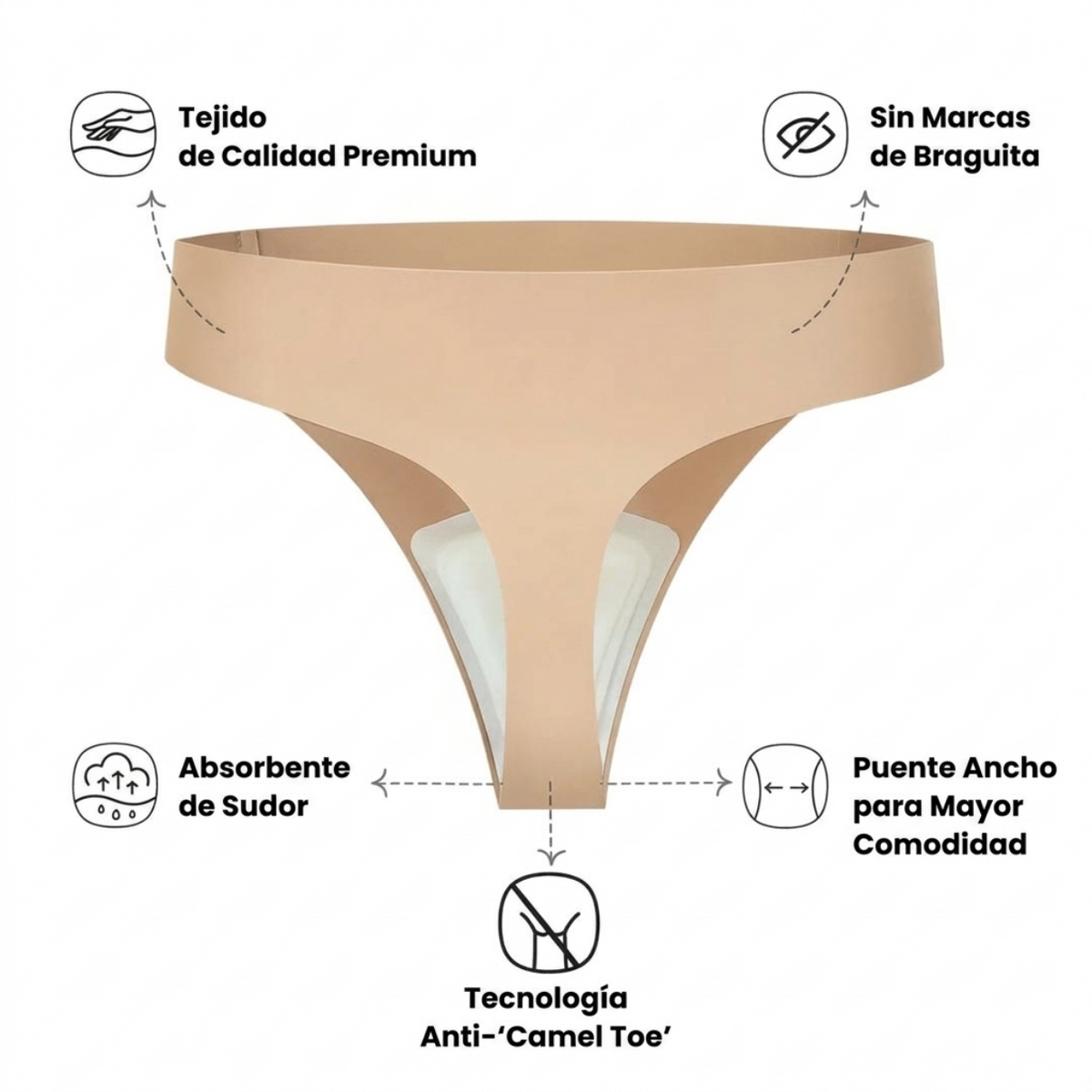 Nuvia Invisible – Tanga Sin Marcas