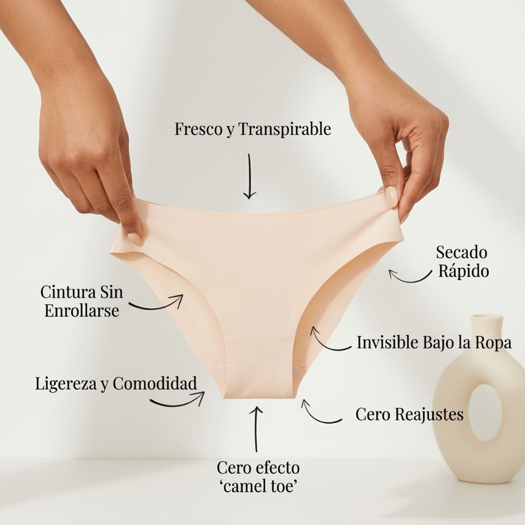Tanga Invisible de Tiro Bajo con Acabado Frontal Discreto